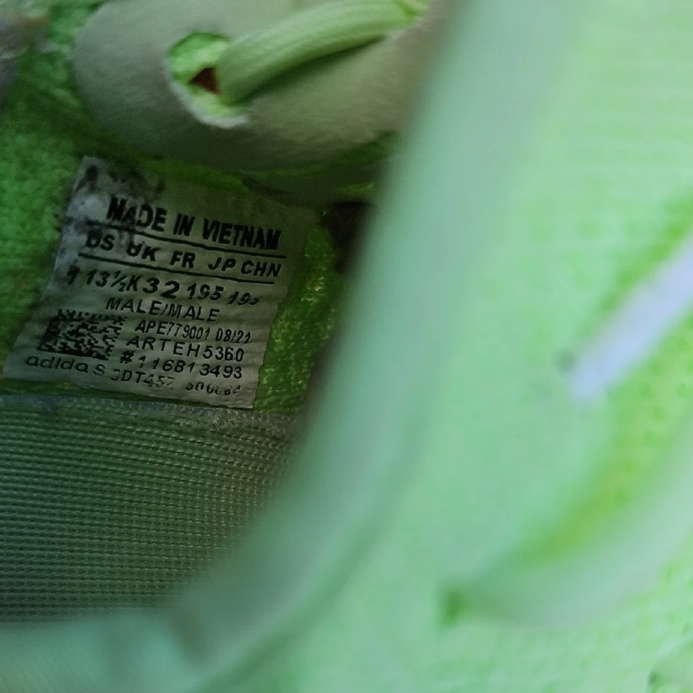 Yeezy Boost Vibrant Lime Kids Sneakers Male/Female US Size 1